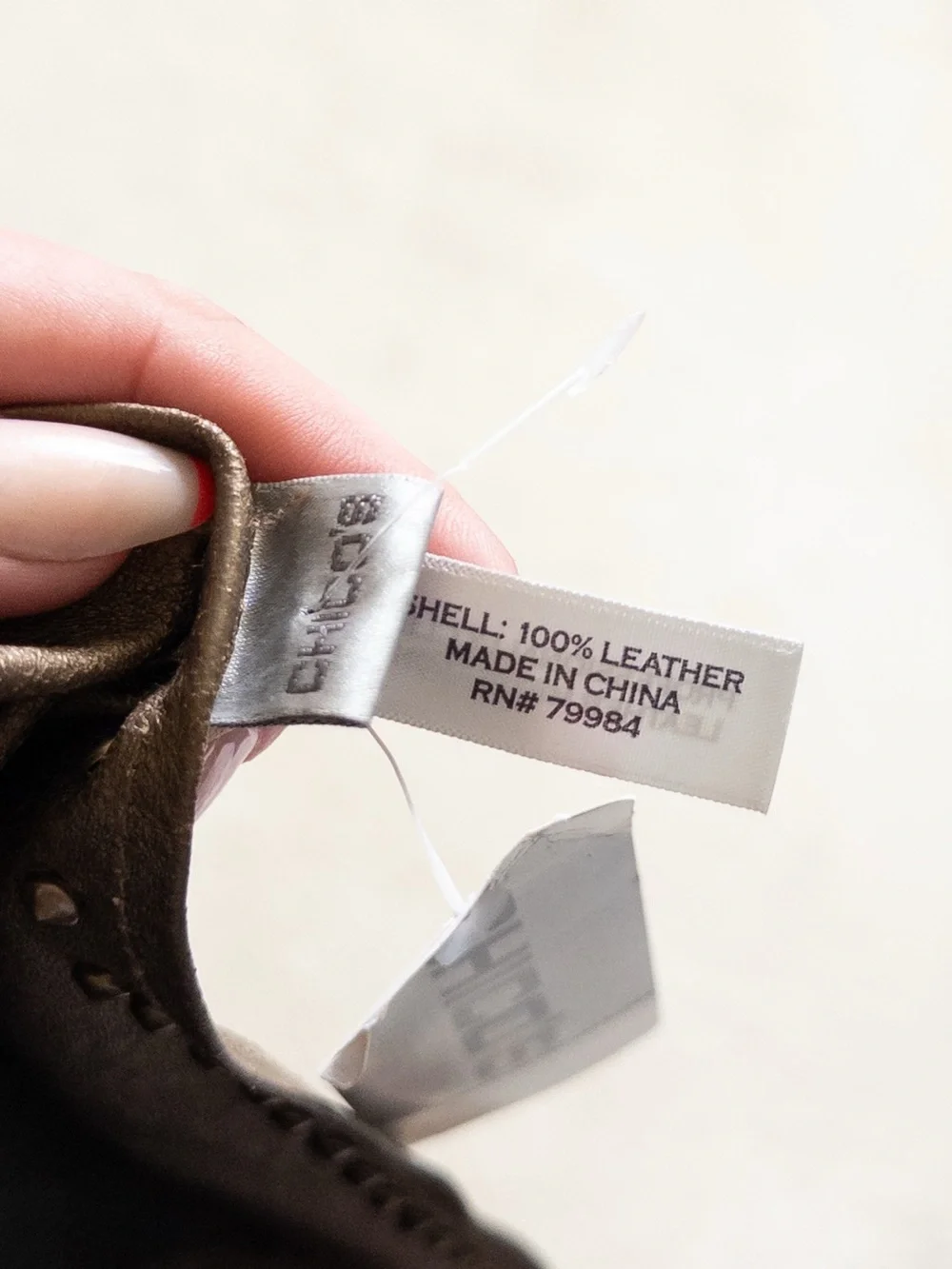 NWT Chico’s Outpost Triangle Leather Wrap 100% Leather Multi $228